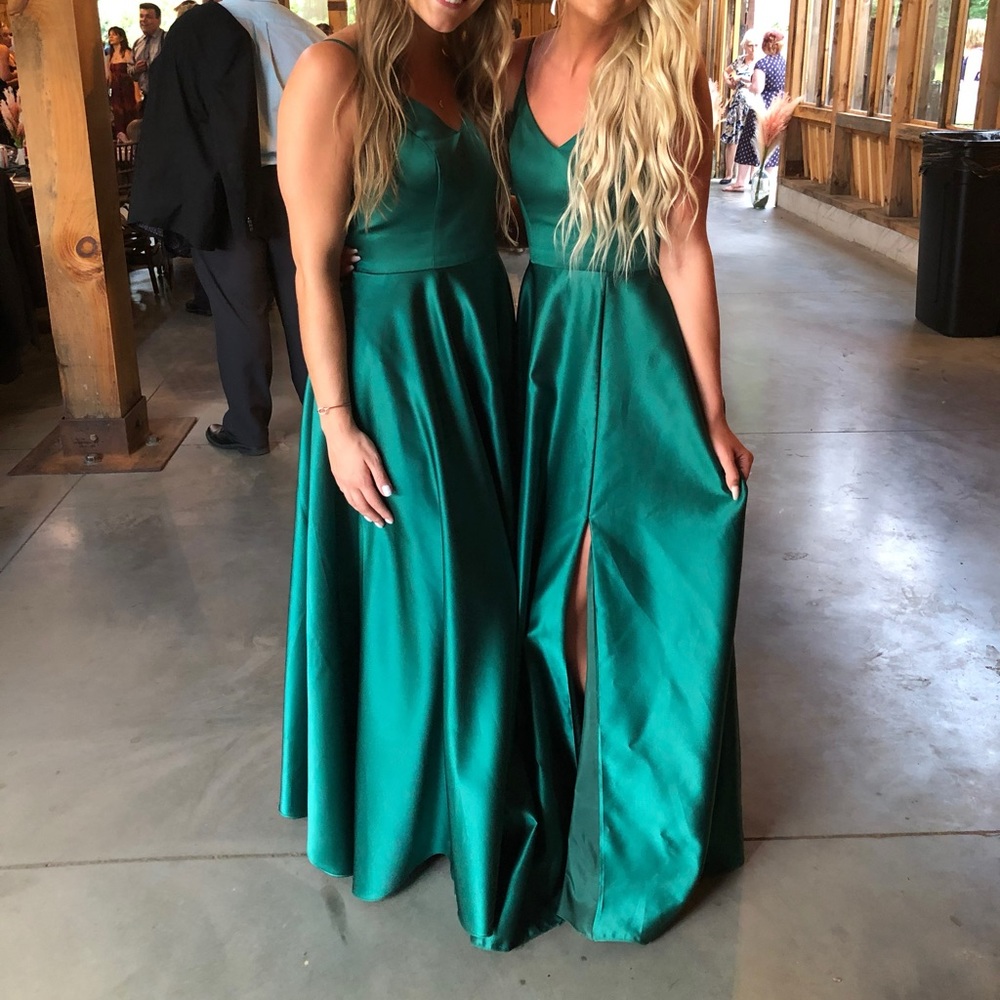 Green bridesmaid dress Size 0